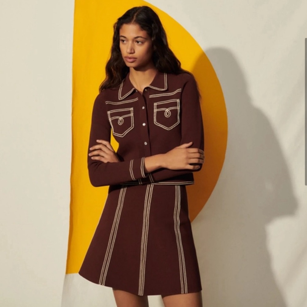 Sandro western set in brown